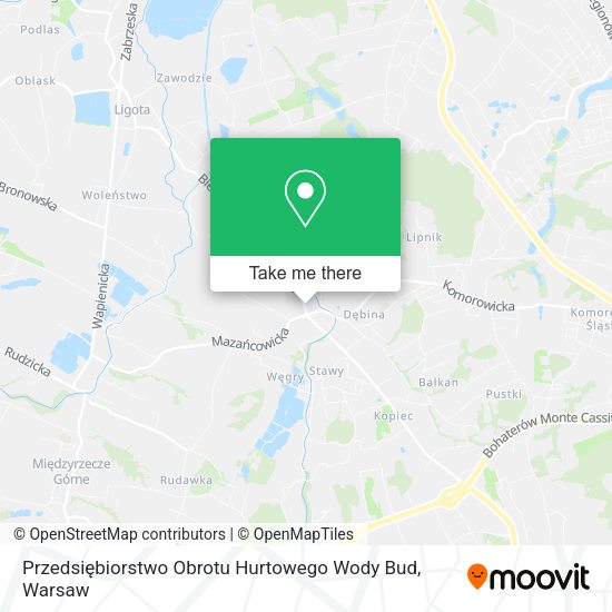 Przedsiębiorstwo Obrotu Hurtowego Wody Bud map