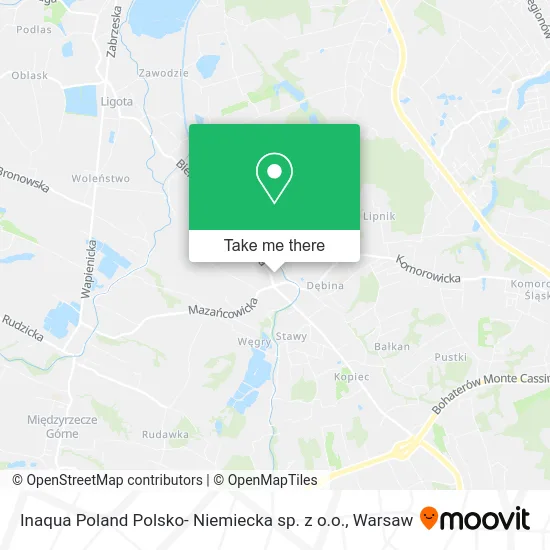 Карта Inaqua Poland Polsko- Niemiecka sp. z o.o.