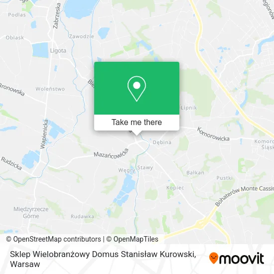 Карта Sklep Wielobranżowy Domus Stanisław Kurowski