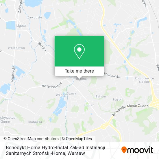 Benedykt Homa Hydro-Instal Zakład Instalacji Sanitarnych Stroński-Homa map