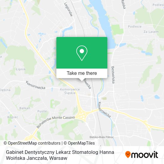 Gabinet Dentystyczny Lekarz Stomatolog Hanna Woińska Janczała map