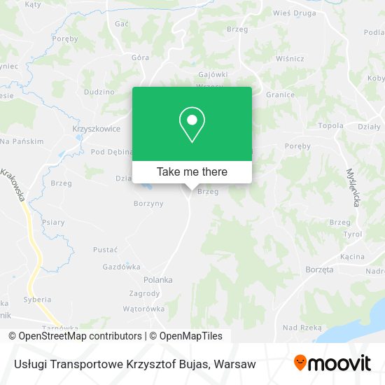 Usługi Transportowe Krzysztof Bujas map