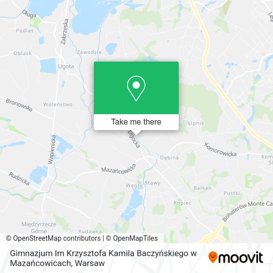 Gimnazjum Im Krzysztofa Kamila Baczyńskiego w Mazańcowicach map