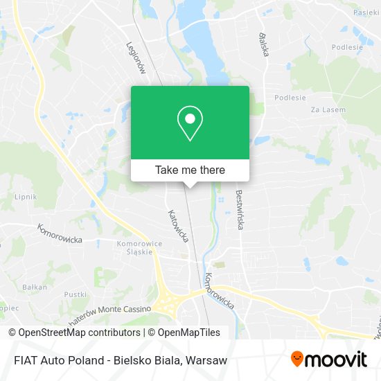 FIAT Auto Poland - Bielsko Biala map