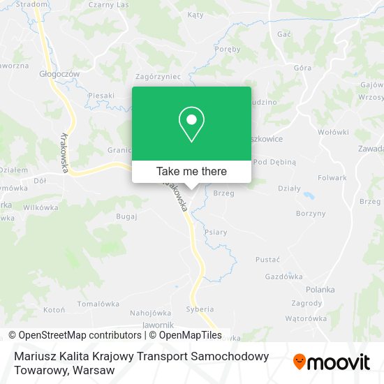 Mariusz Kalita Krajowy Transport Samochodowy Towarowy map