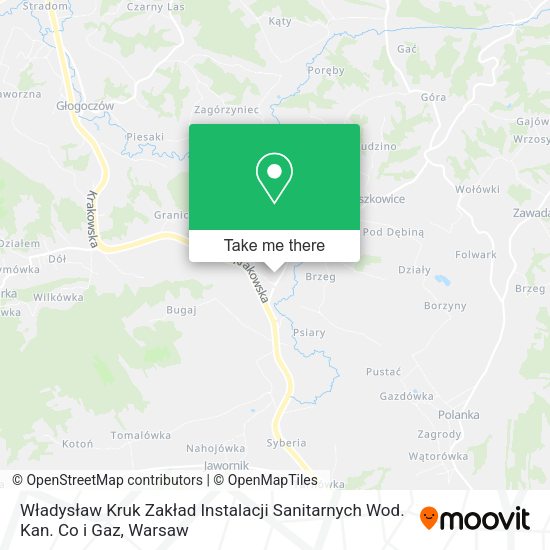 Władysław Kruk Zakład Instalacji Sanitarnych Wod. Kan. Co i Gaz map