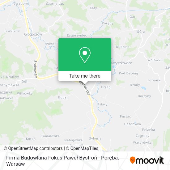 Firma Budowlana Fokus Paweł Bystroń - Poręba map