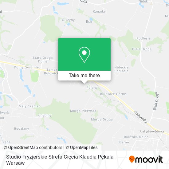 Studio Fryzjerskie Strefa Cięcia Klaudia Pękala map