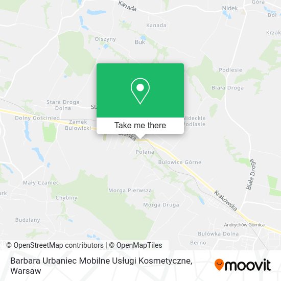 Barbara Urbaniec Mobilne Usługi Kosmetyczne map