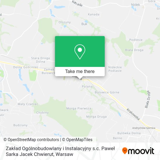 Zakład Ogólnobudowlany i Instalacyjny s.c. Paweł Sarka Jacek Chwierut map