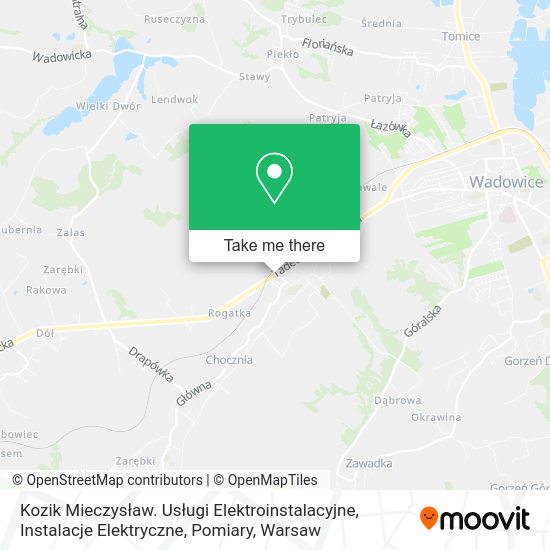 Kozik Mieczysław. Usługi Elektroinstalacyjne, Instalacje Elektryczne, Pomiary map