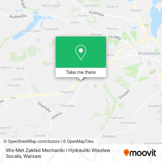 Wis-Met Zakład Mechaniki i Hydrauliki Wiesław Socała map