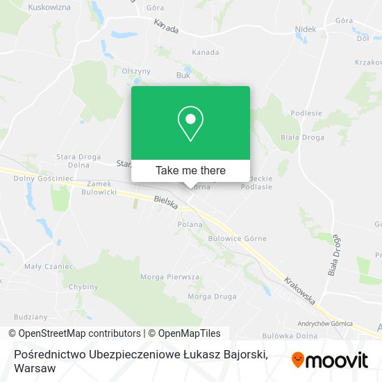 Pośrednictwo Ubezpieczeniowe Łukasz Bajorski map