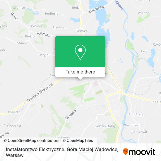 Instalatorstwo Elektryczne. Góra Maciej Wadowice map