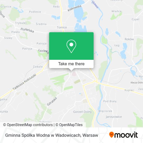 Gminna Spółka Wodna w Wadowicach map