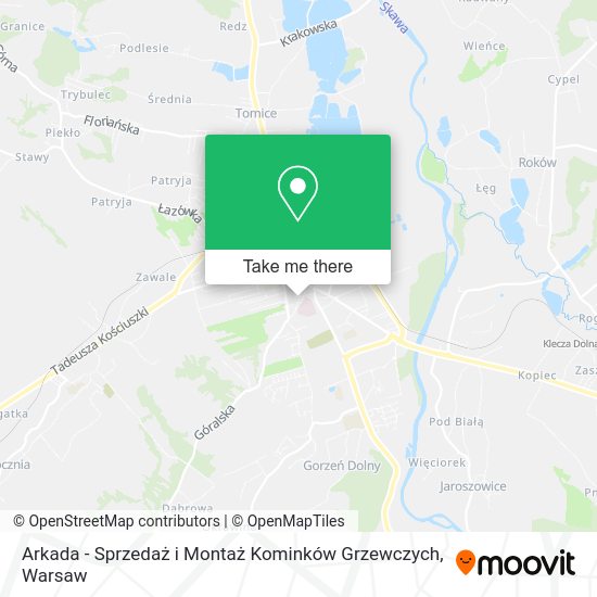 Arkada - Sprzedaż i Montaż Kominków Grzewczych map