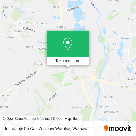 Instalacje Co Gaz Wiesław Warchał map