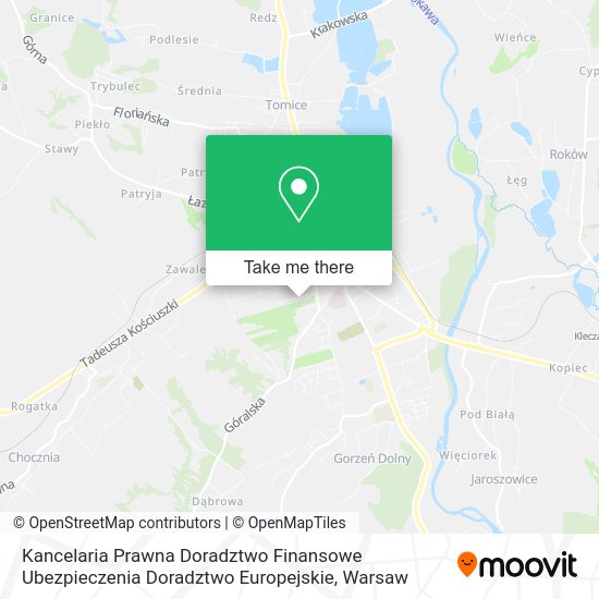 Kancelaria Prawna Doradztwo Finansowe Ubezpieczenia Doradztwo Europejskie map