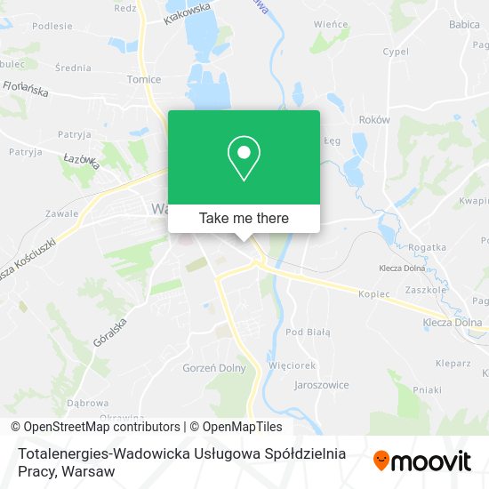 Totalenergies-Wadowicka Usługowa Spółdzielnia Pracy map