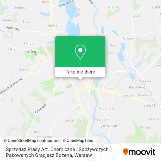 Sprzedaż Prasy Art. Chemiczne i Spożywczych Pakowanych Gracjasz Bożena map