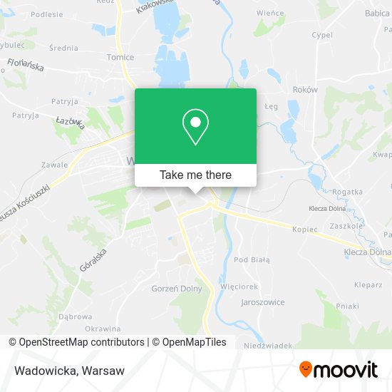 Wadowicka map