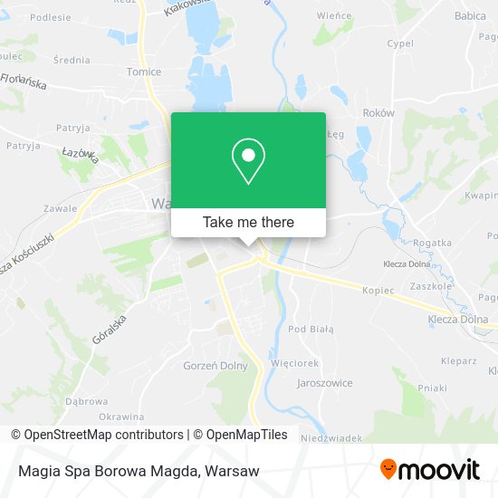 Magia Spa Borowa Magda map