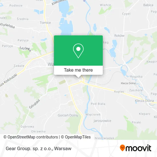 Карта Gear Group. sp. z o.o.