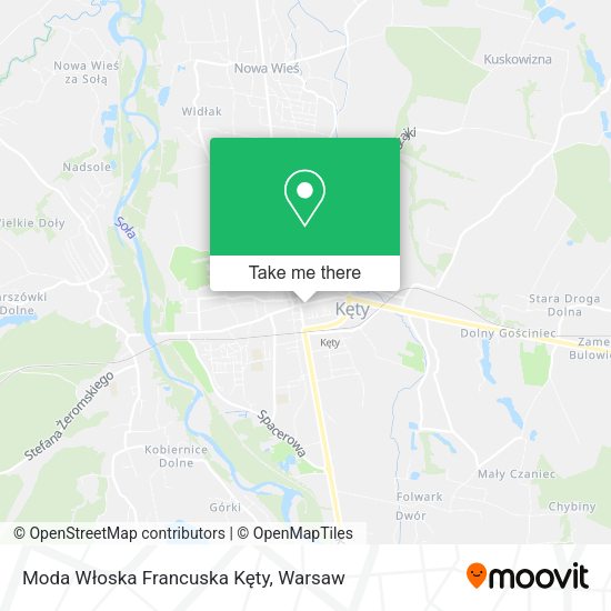 Moda Włoska Francuska Kęty map