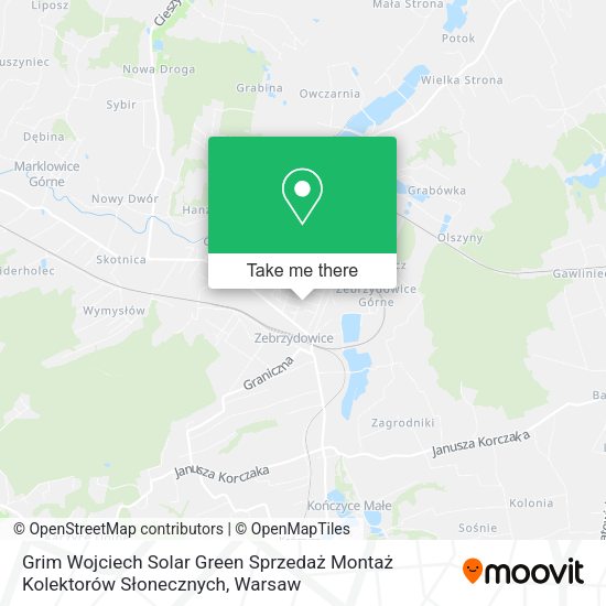 Grim Wojciech Solar Green Sprzedaż Montaż Kolektorów Słonecznych map