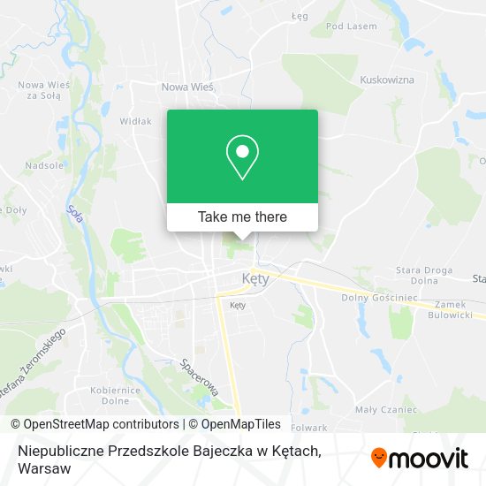 Карта Niepubliczne Przedszkole Bajeczka w Kętach