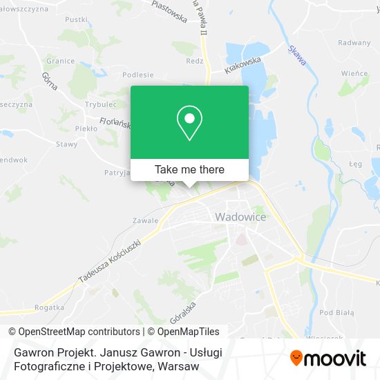 Карта Gawron Projekt. Janusz Gawron - Usługi Fotograficzne i Projektowe
