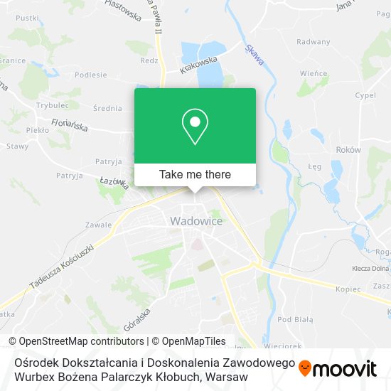 Ośrodek Dokształcania i Doskonalenia Zawodowego Wurbex Bożena Palarczyk Kłobuch map