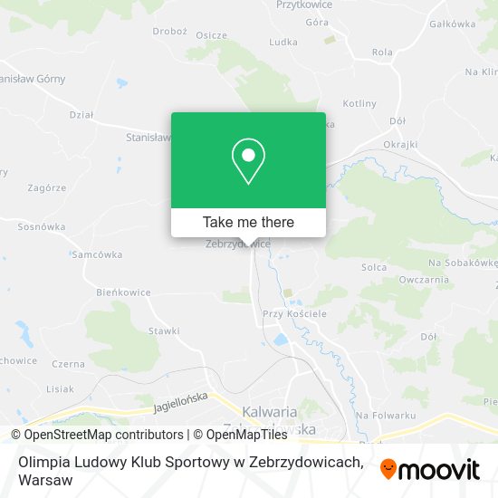 Olimpia Ludowy Klub Sportowy w Zebrzydowicach map