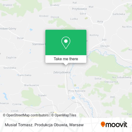 Musiał Tomasz. Produkcja Obuwia map