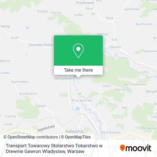 Карта Transport Towarowy Stolarstwo Tokarstwo w Drewnie Gawron Wladyslaw