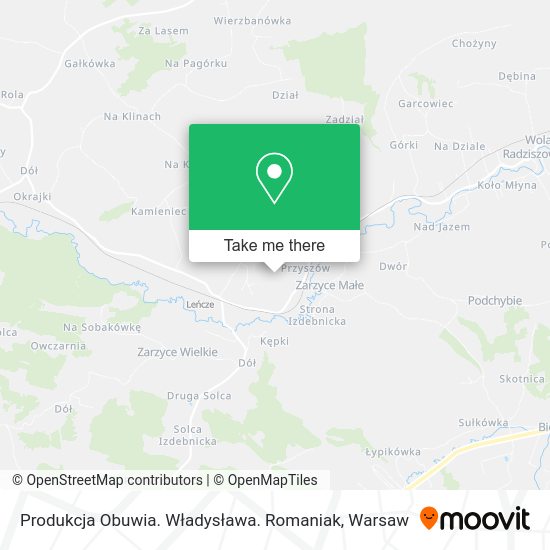 Produkcja Obuwia. Władysława. Romaniak map