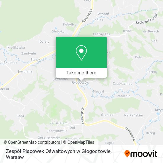 Zespół Placówek Ośwaitowych w Głogoczowie map