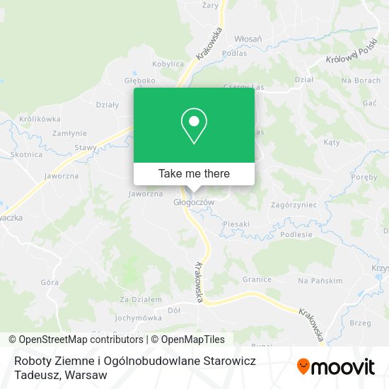 Roboty Ziemne i Ogólnobudowlane Starowicz Tadeusz map