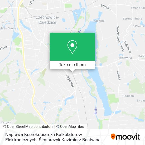 Naprawa Kserokopiarek i Kalkulatorów Elektronicznych. Ślosarczyk Kazimierz Bestwina map