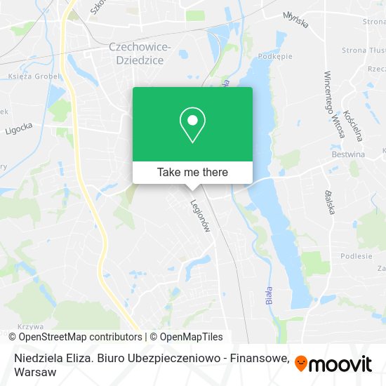 Niedziela Eliza. Biuro Ubezpieczeniowo - Finansowe map