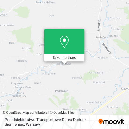 Карта Przedsiębiorstwo Transportowe Darex Dariusz Siemieniec