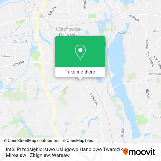 Intel Przedsiębiorstwo Usługowo Handlowe Twardzik Mirosław i Zbigniew map