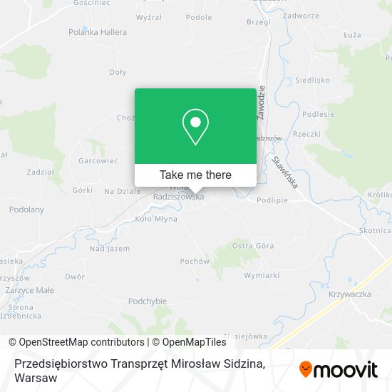 Przedsiębiorstwo Transprzęt Mirosław Sidzina map