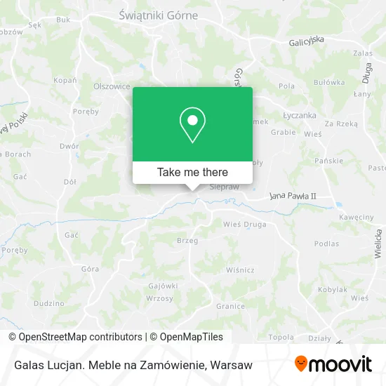 Карта Galas Lucjan. Meble na Zamówienie