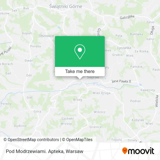 Карта Pod Modrzewiami. Apteka