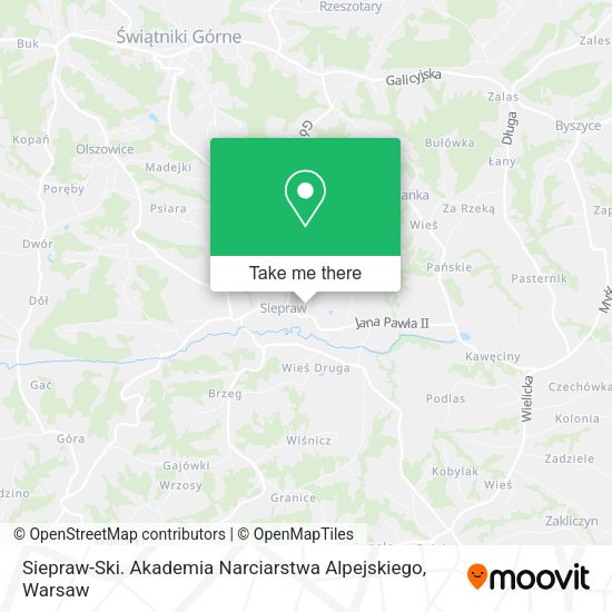 Siepraw-Ski. Akademia Narciarstwa Alpejskiego map