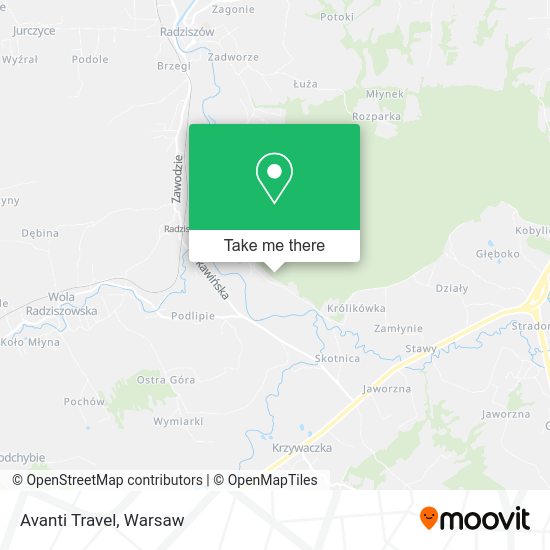 Avanti Travel map