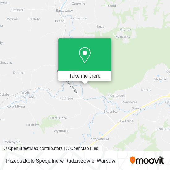 Przedszkole Specjalne w Radziszowie map