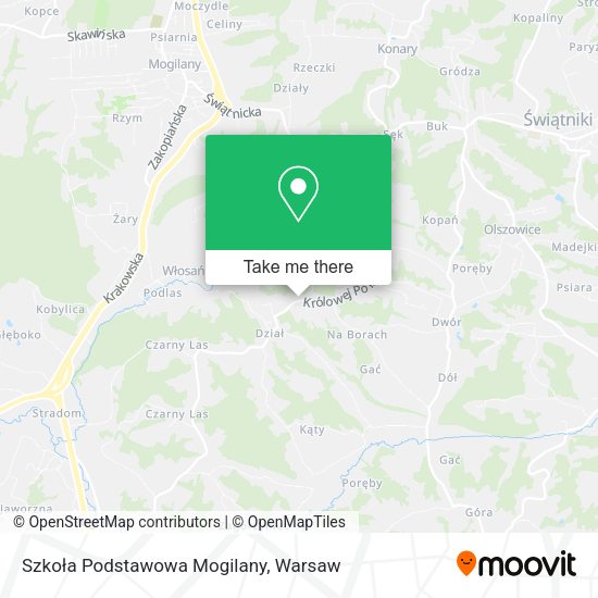 Szkoła Podstawowa Mogilany map