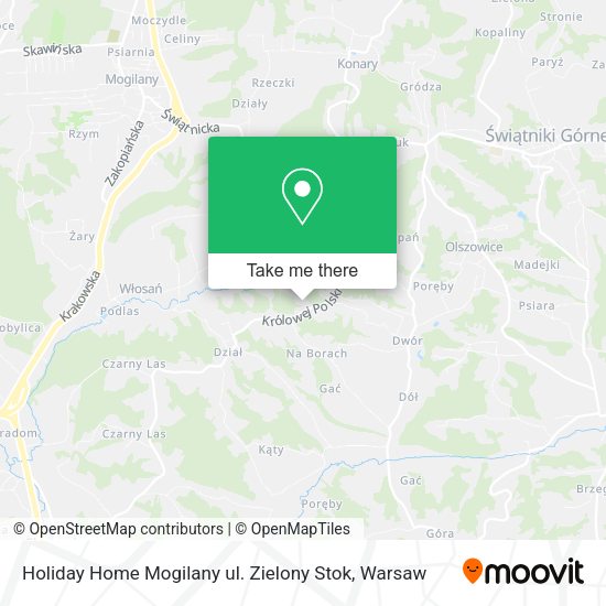 Holiday Home Mogilany ul. Zielony Stok map